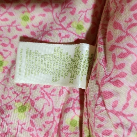 Sigrid Olsen Linen Blend Pink Lined   Sz. 14 Blazer Jacket - Picture 6 of 11